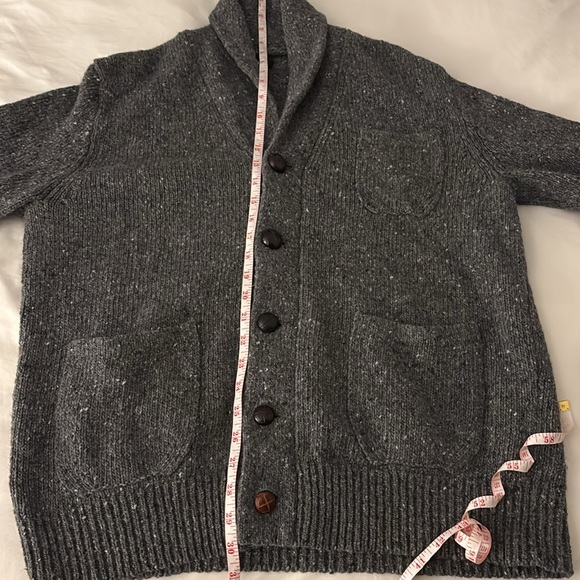 J. Crew Gray Shawl Collar Cardigan Sweater - Picture 6 of 6